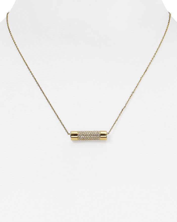Michael kors barrel pendant necklace store