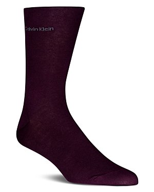Calvin Klein Giza Cotton Flat Knit Socks In Twilight Purple