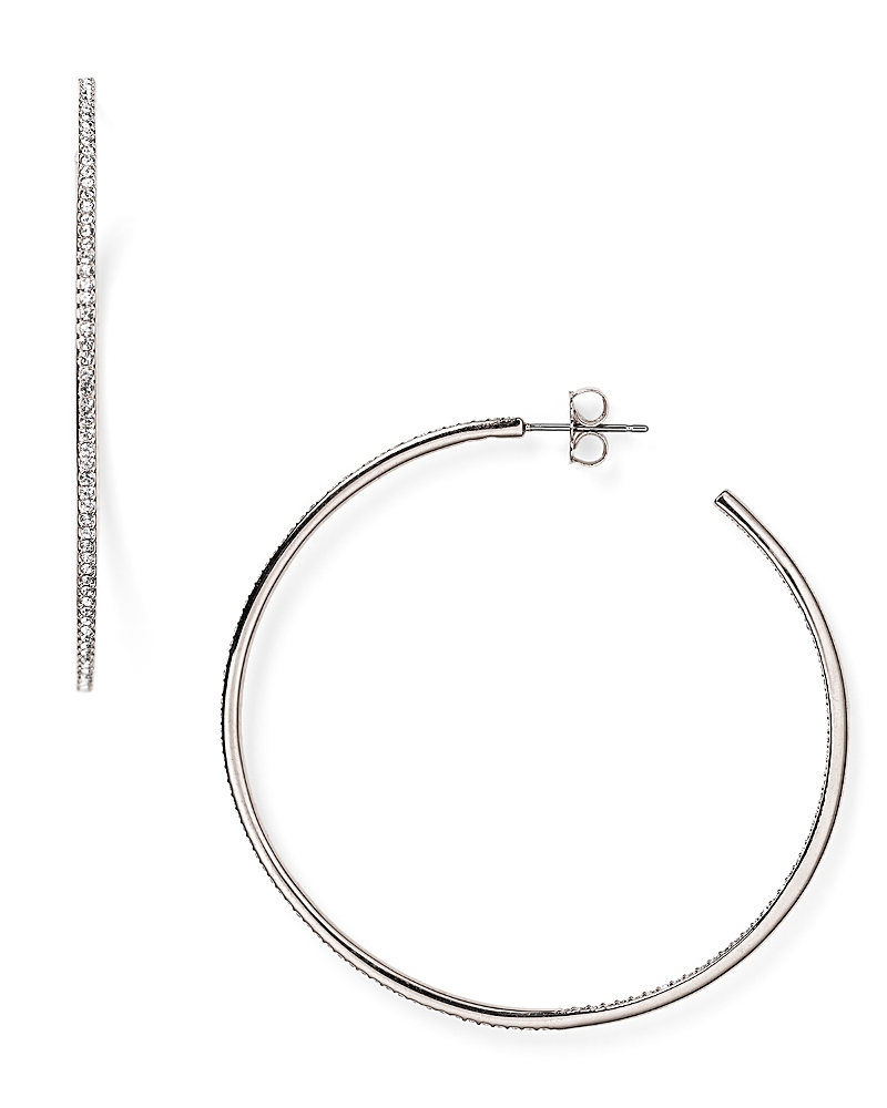 NADRI PAVE HOOP EARRINGS AO13908RCG