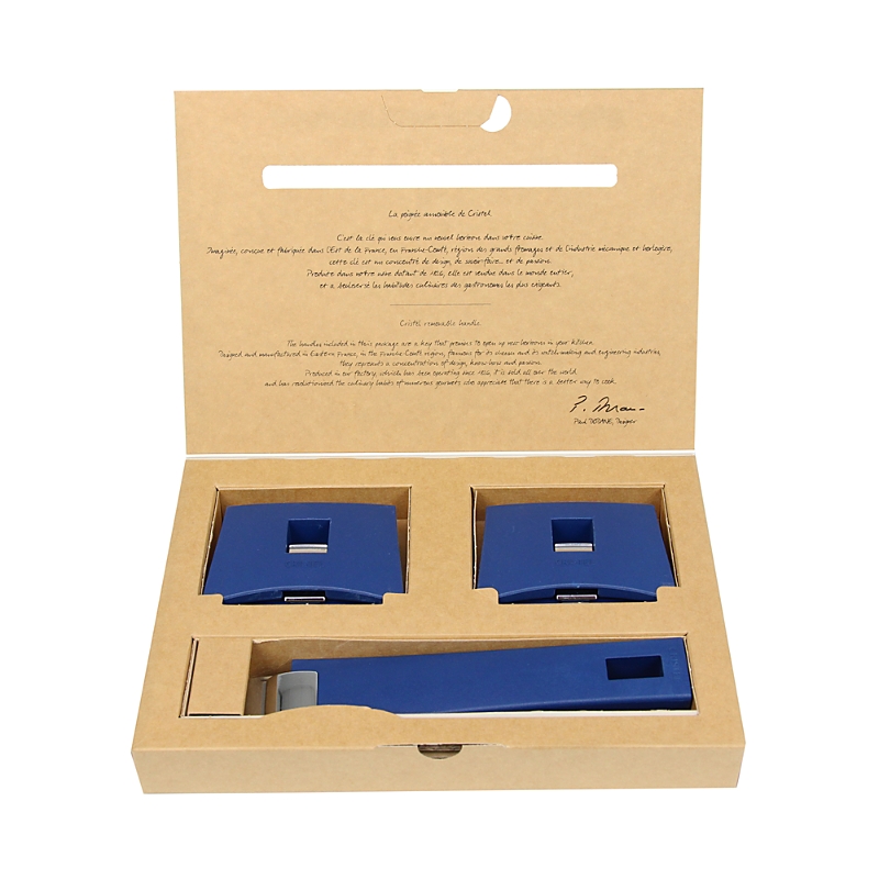 Cristel Mutine 3-piece Handle Set In Blue