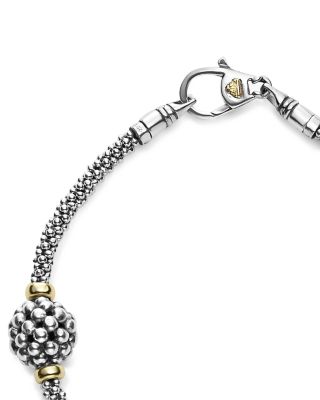 Sterling Silver Bracelet with Caviar Stations