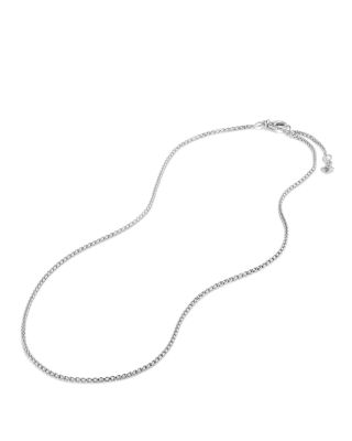 Box Chain Necklace with an Accent of 14K Gold 16", 1.7mm