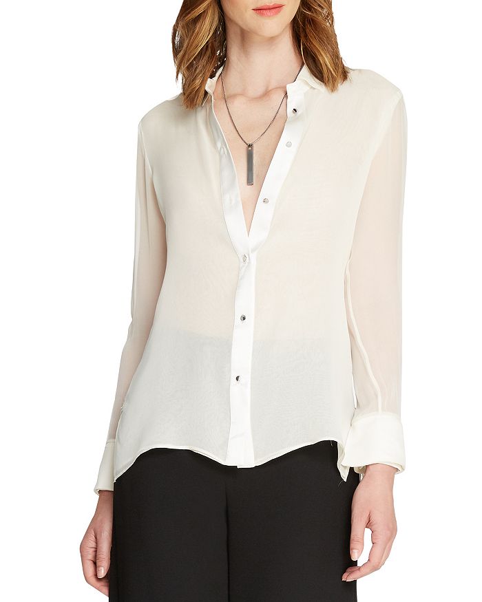 HALSTON HERITAGE HALSTON & Satin Tuxedo Shirt Bloomingdale's