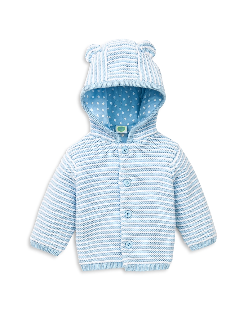 Little Me Boys' Striped Hooded Cardigan - Baby