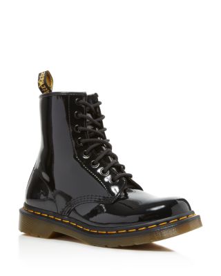 lace up black patent boots