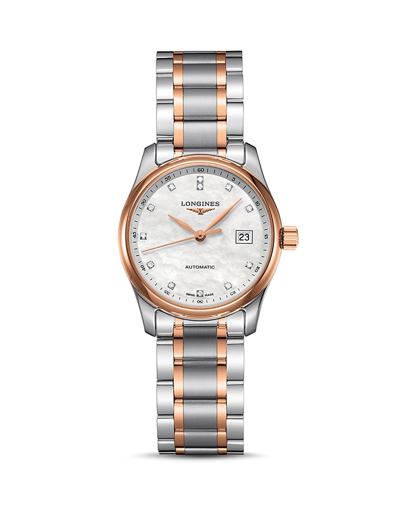 Longines Master Collection Automatic Diamond Ladies Watch L2.257.5.89.7 In White/multi