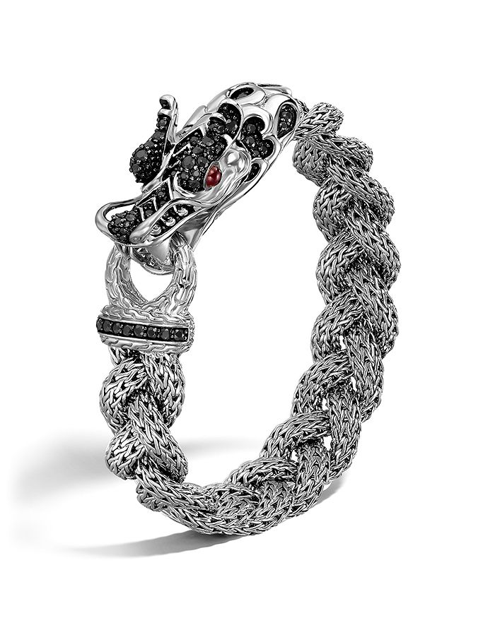 John hardy men's naga silver discount dragon head bracelet