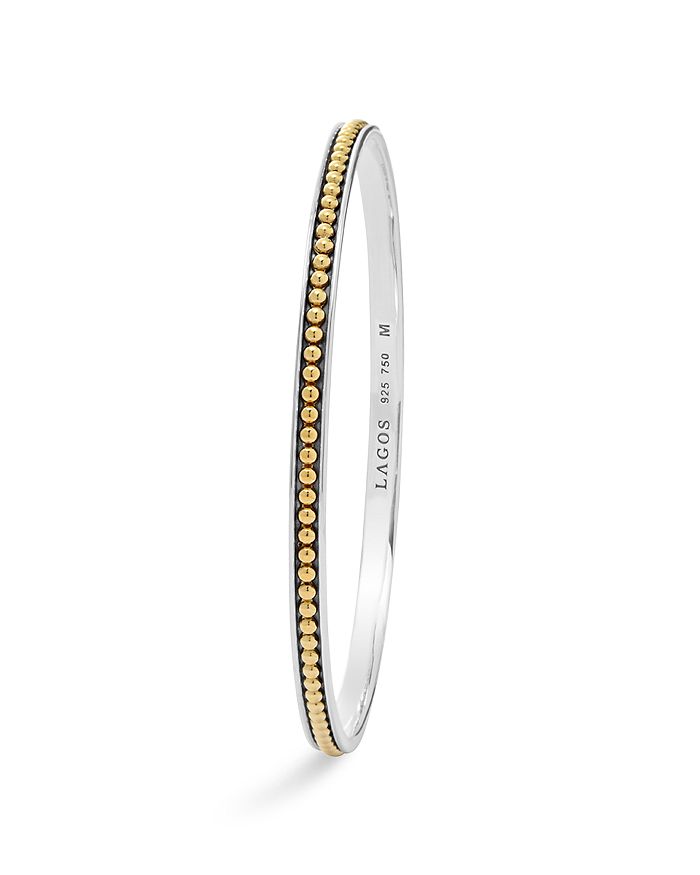 Lagos 18k Gold And Sterling Silver Enso Bangle Bracelet In Gold/silver
