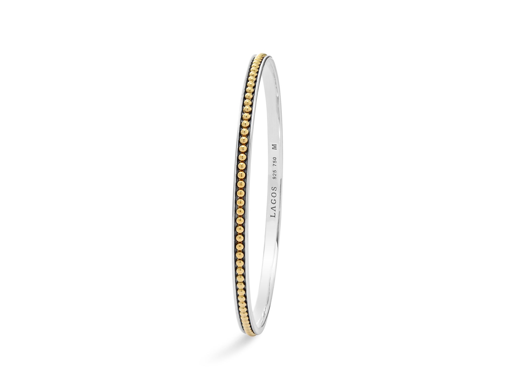 18K Gold and Sterling Silver Enso Bangle Bracelet — Image 3