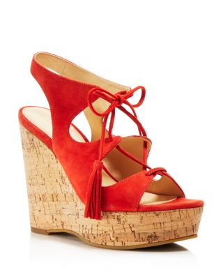 IVANKA TRUMP - Women's Zenia Lace Up Wedge Sandals - Exclusive