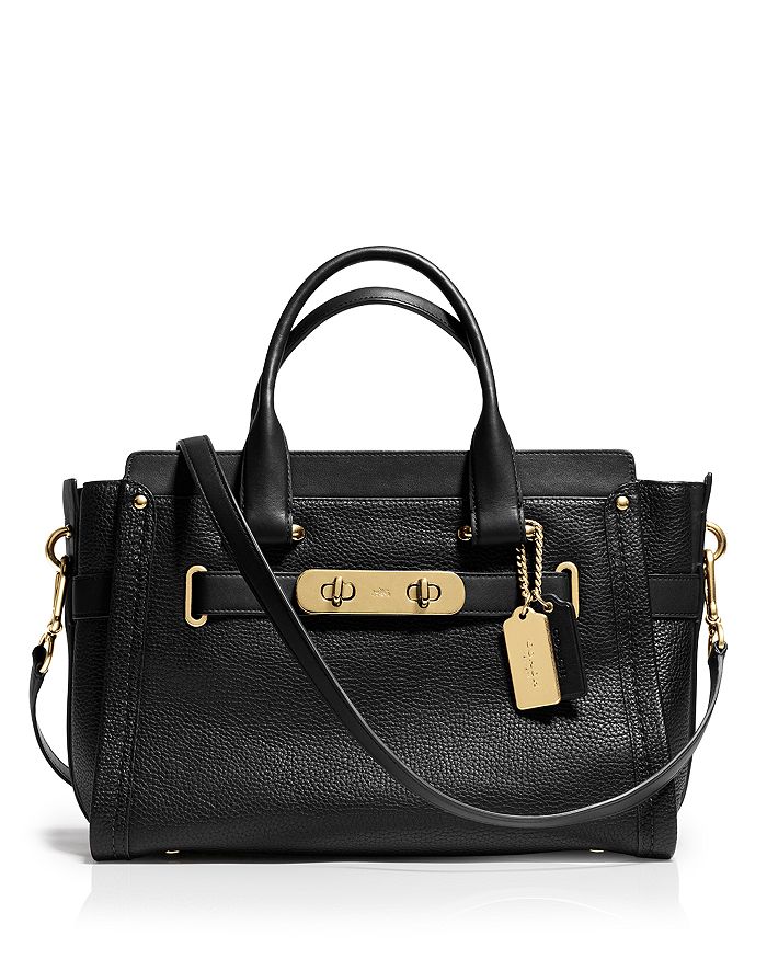 COACH Swagger Carryall in Nubuck Pebble Leather | Bloomingdale's