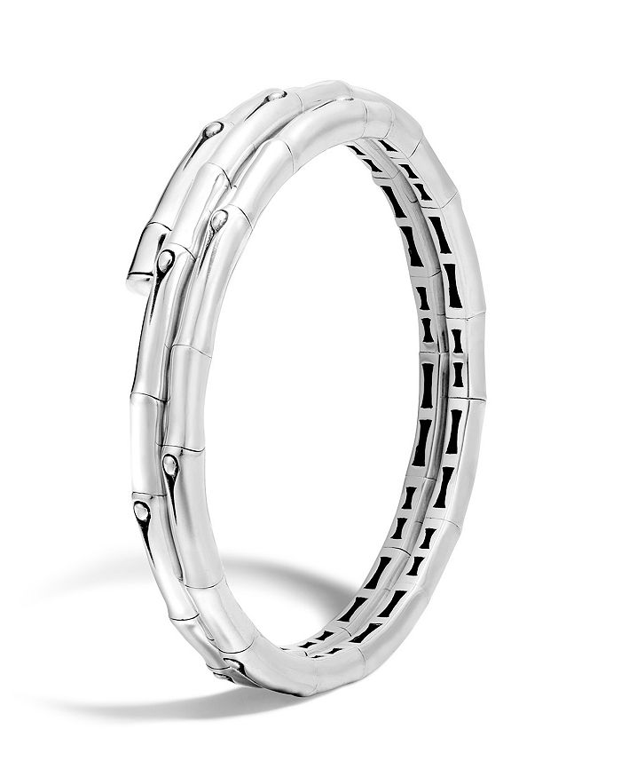 JOHN HARDY BAMBOO STERLING SILVER SMALL DOUBLE COIL BRACELET,BB5900XS-M