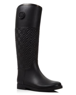 tory burch marion quilted rain boots