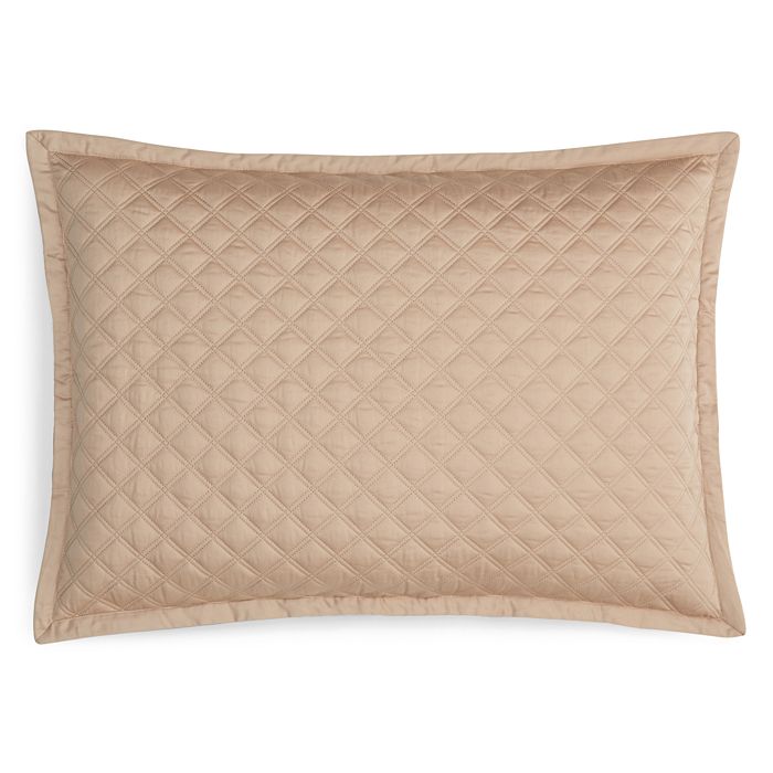 Hudson Park Collection Hudson Park Double Diamond Quilted King Sham - 100% Exclusive In Champagne