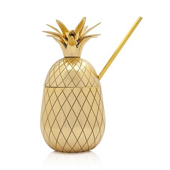 W&P Design - Large Pineapple Tumbler with Straw