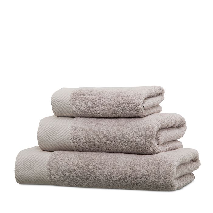 Frette Diamond Bordo Towels In Light Gray