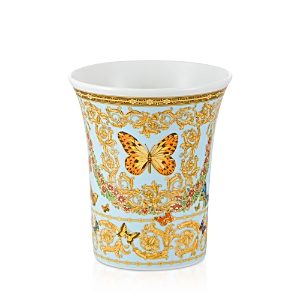 Shop Versace Rosenthal Meets  Butterfly Garden 7 Vase In Gold Multi