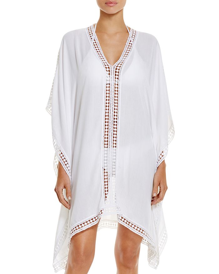 Shop Tommy Bahama Lace Trim Tunic Swim Cover-up - 100% Exclusive In White