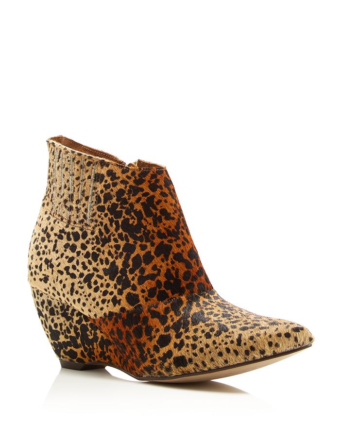 Matisse Nugent Leopard Print Calf Hair Wedge Booties Bloomingdale s
