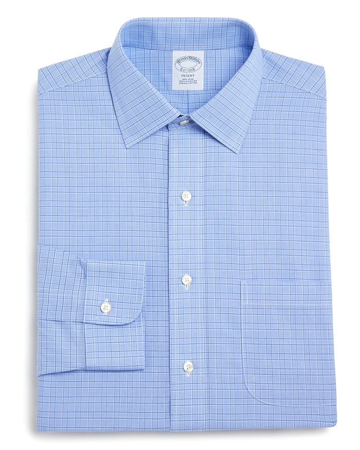 Brooks Brothers Non-Iron Classic Fit Glen Plaid Dress Shirt