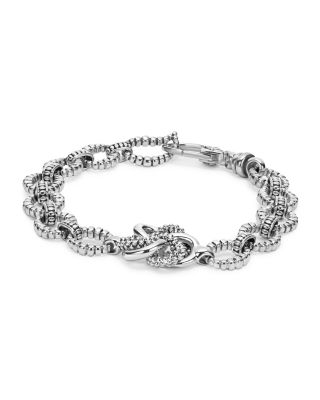 Sterling Silver Love Knot Link Bracelet
