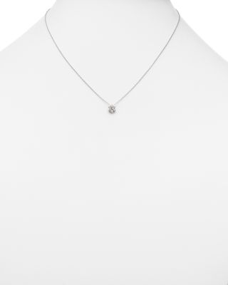 18K White Gold Star of David Pendant Necklace with Diamonds, 16"-18"