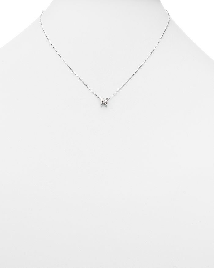 Shop Roberto Coin 18k White Gold Initial Love Letter Pendant Necklace With Diamonds, 16
