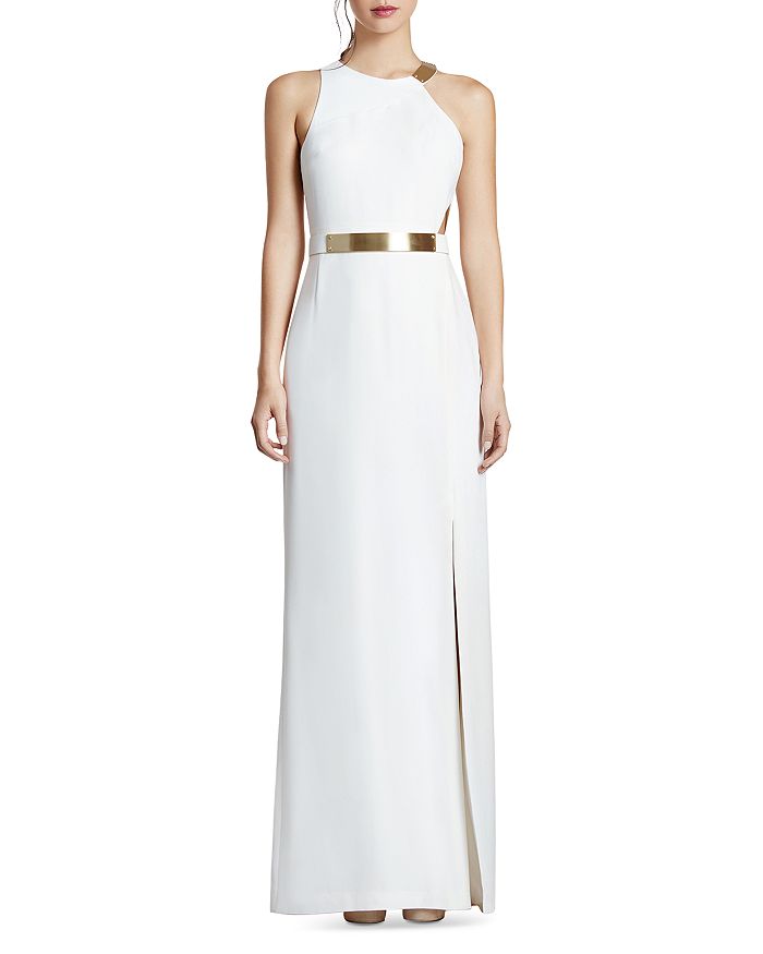 Halston heritage cutout gown clearance