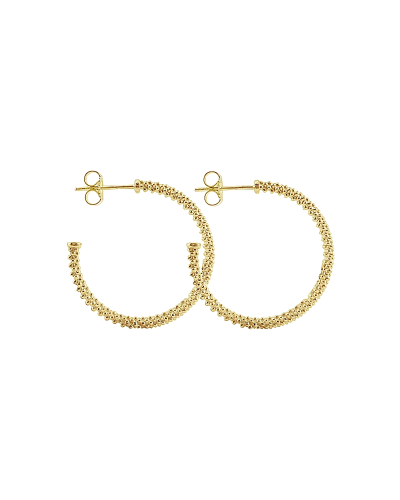 Lagos 25mm 18k Gold Caviar Hoop Earrings In Gold