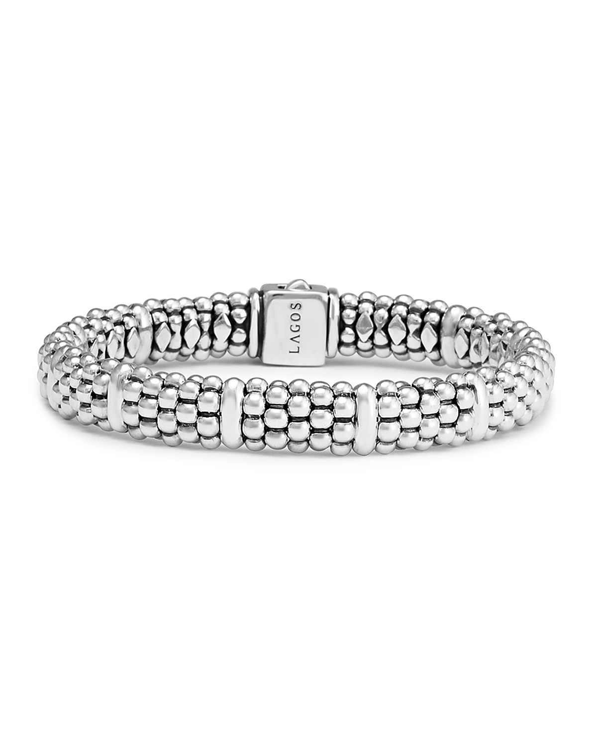 Lagos Sterling Silver Caviar Beaded Rope Bracelet