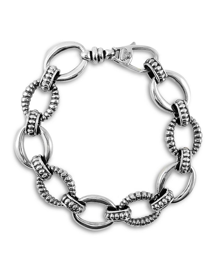 Shop Lagos Oval Link Sterling Silver Bracelet