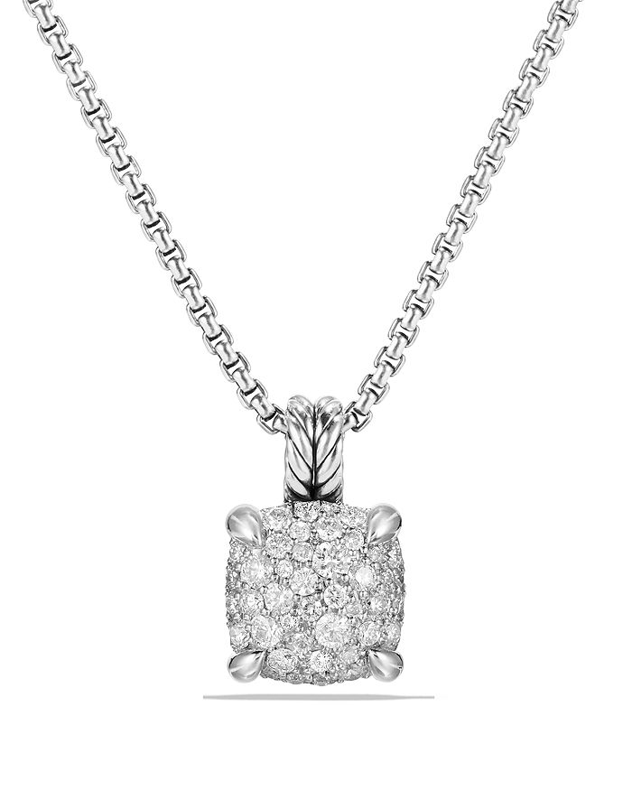 DAVID YURMAN CHATELAINE PENDANT NECKLACE WITH DIAMONDS IN STERLING SILVER,N12866DSSADI18