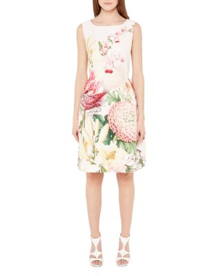 【美品】TED BAKER フローラルプリントメッシュミディドレス　L相当 Ted Baker Gemisa Encyclopedia Floral Dress | Bloomingdale's Women