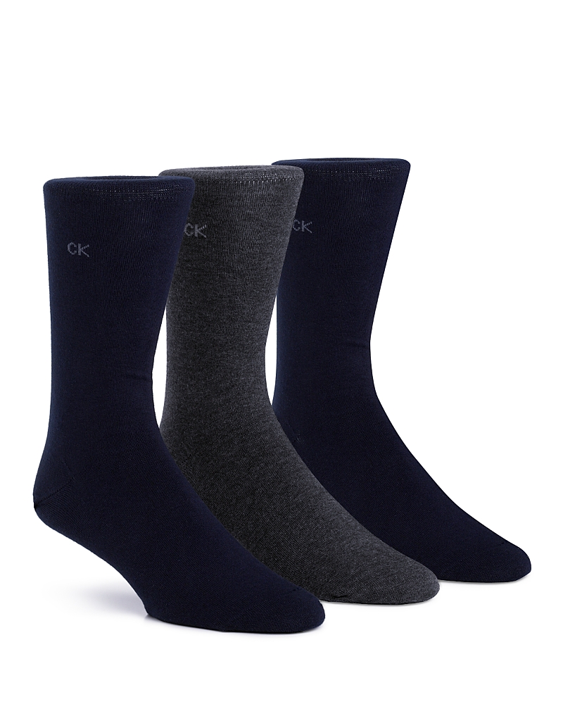 Calvin Klein Flat Knit Crew Socks, Pack of 3