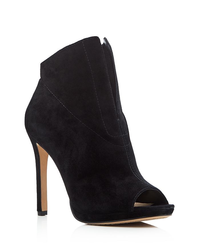 VINCE CAMUTO Rora Suede Peep Toe High Heel Booties Bloomingdale s