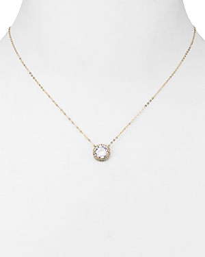 Shop Nadri Circle Pendant Necklace, 16 In Gold