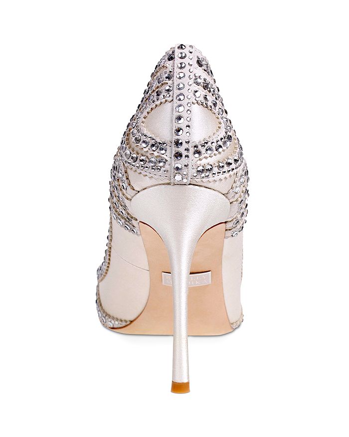 badgley mischka ophelia beaded floral pointed toe pump