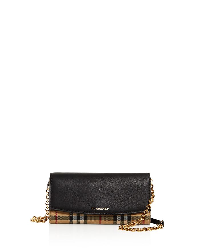 Burberry Horseferry Check Wallet On A Chain Crossbody | Bloomingdale's