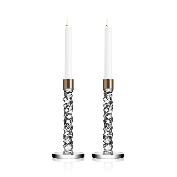 Orrefors Carat Candlesticks, Set of 2