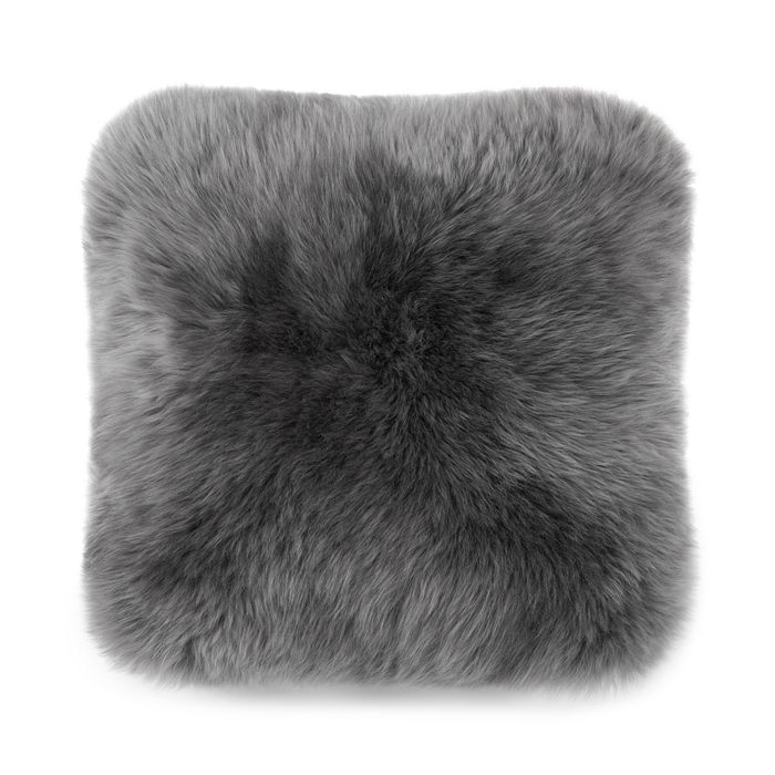 Ugg Sheepskin Decorative Pillow, 18 X 18 In Gray