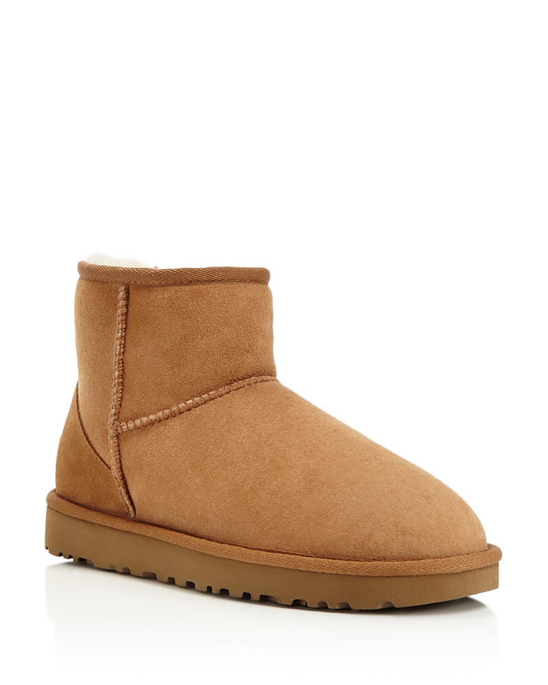 Ugg Classic Mini Ii Genuine Shearling Lined Boot In Chestnut