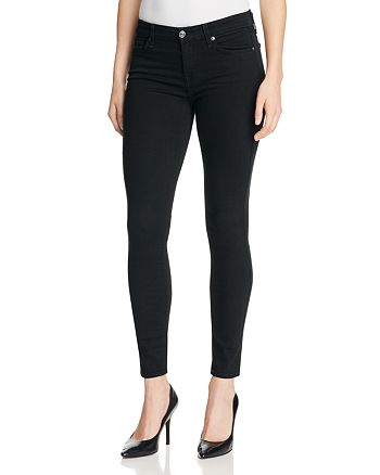 7 For All Mankind b(air) Skinny Ankle Jeans in Black | Bloomingdale's