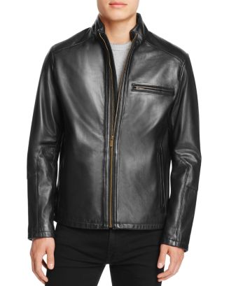 Cole Haan Streamlined Moto Leather Jacket | Bloomingdale's