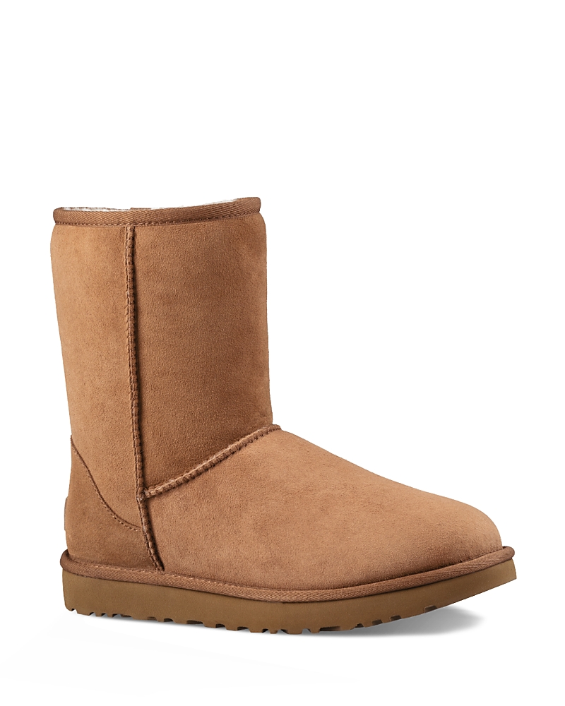 Ugg Classic Short Ii Sheepskin Ankle Boots In Brown