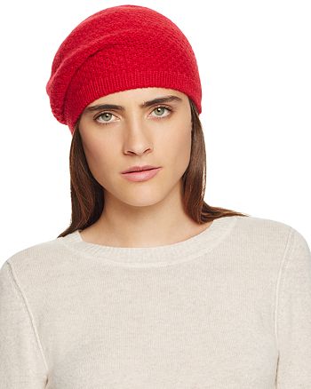 C by Bloomingdale's Waffle Knit Cashmere Beret - 100% Exclusive ...