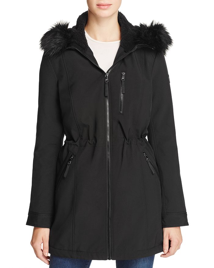 Calvin Klein Faux Fur Trim Jacket | Bloomingdale's
