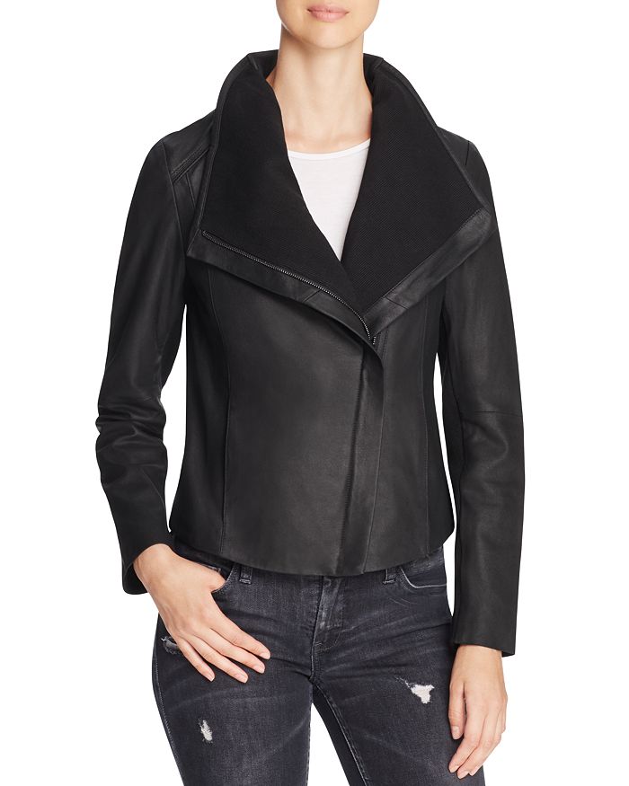 T tahari shop leather jacket