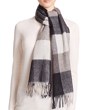 C By Bloomingdale's C BY BLOOMINGDALE'S CASHMERE PLAID SCARF - 100% EXCLUSIVE