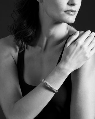 18K Yellow Gold and Sterling Silver Caviar Bracelet