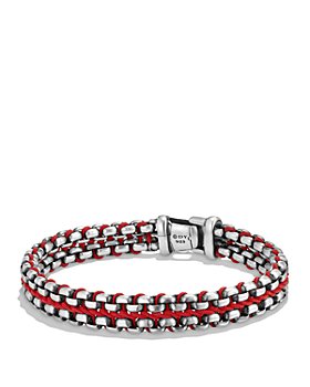 David Yurman - Woven Box Chain Bracelet in Red 